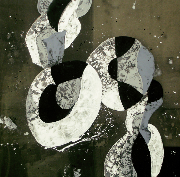 XI. Figuras Abstractas. Serie La Guardia Place. 2006. Óleo sobre lona. 200 x 200 cm.